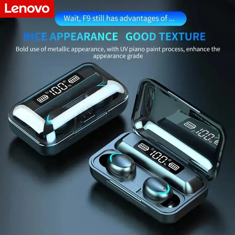 Headphones - Headphone Nirkabel Bluetooth Lenovo F9 -