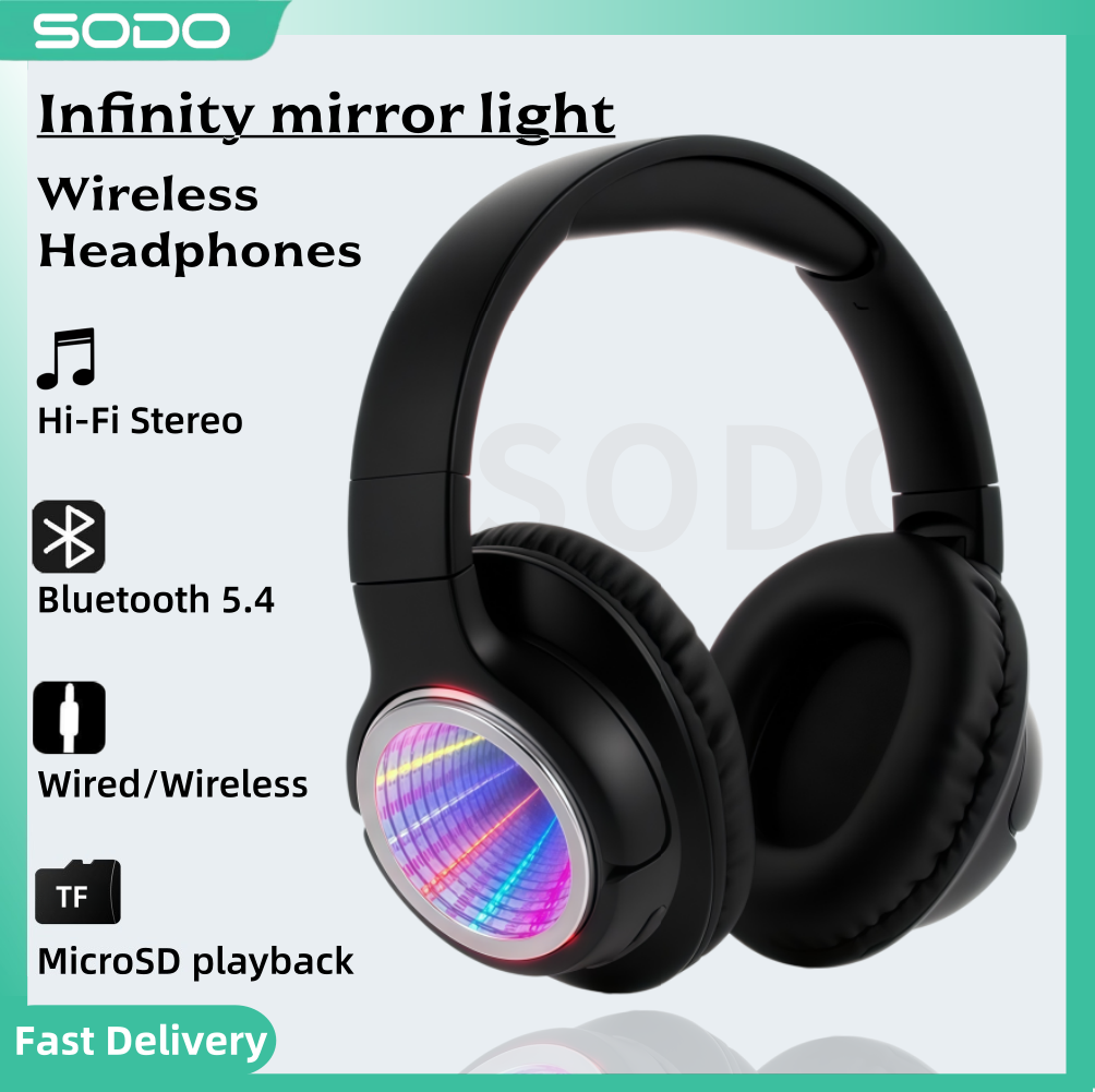 Anc Wireless Over Ear Headphones - SODO SD1161 Headphone Bluetooth Abyss Light