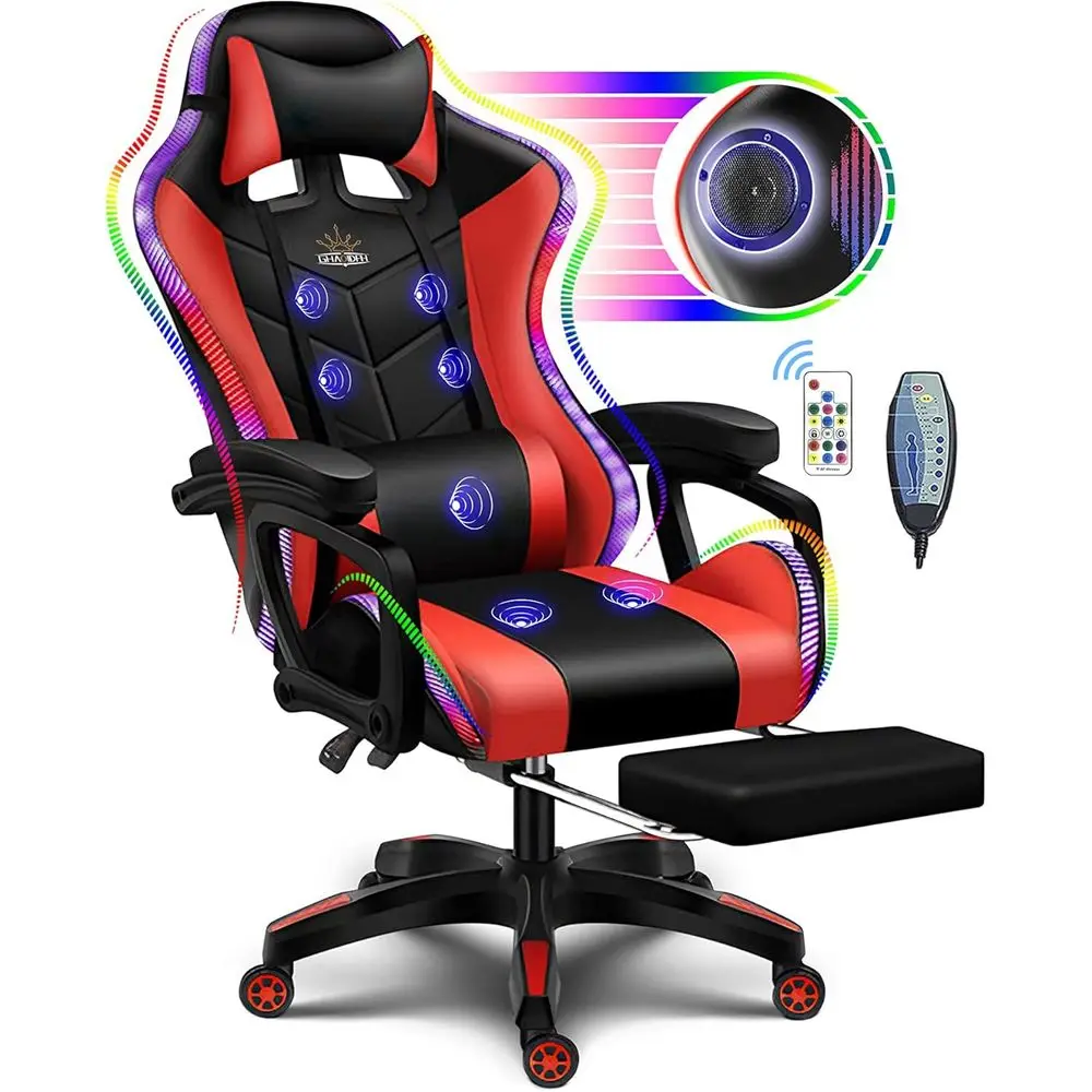 Speakers - Kursi Gaming Ergonomis dengan Sandaran Tinggi,