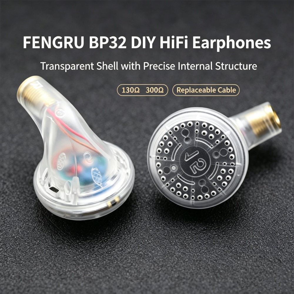 Planar Magnetic Iem Earphones - FENGRU BP32 Diy 130 ohm Beryllium