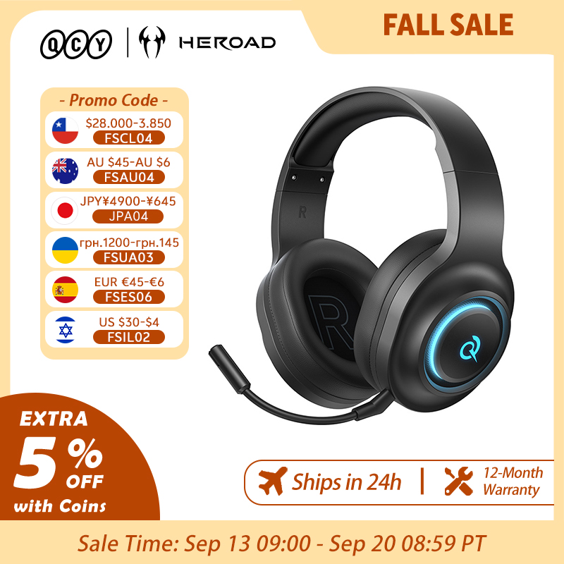 Gaming Headset With Mic Rgb - Headset Gaming QCY Heroad V200 dengan