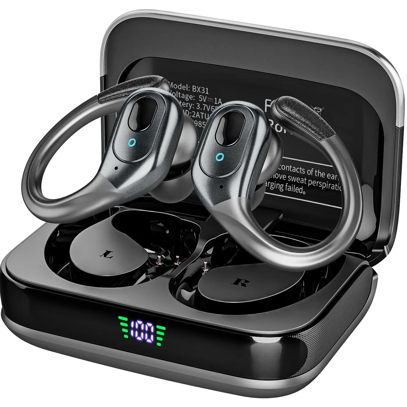 Type C Wired Earphones With Mic - Earbud Olahraga TWS Bluetooth 6.0 HIFI