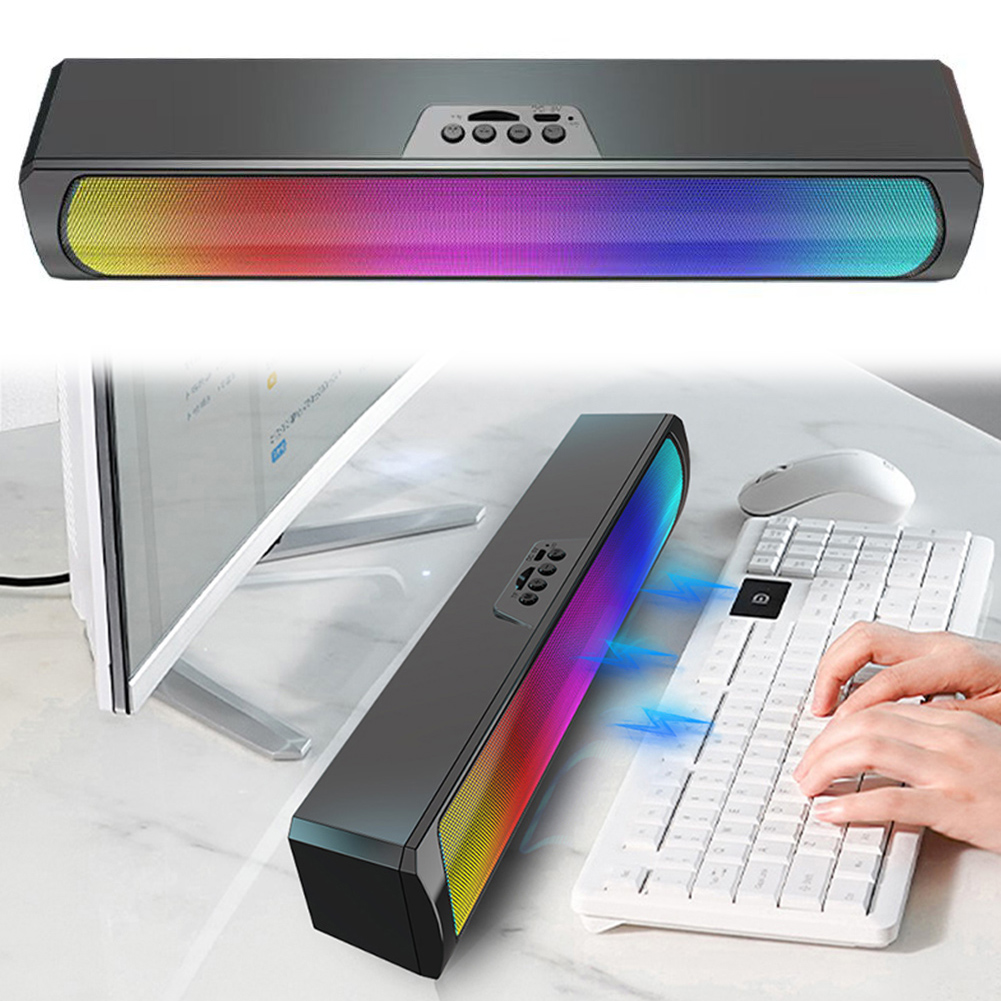 Rgb Computer Soundbar For Pc - Speaker Sound Bar Komputer Portabel RGB