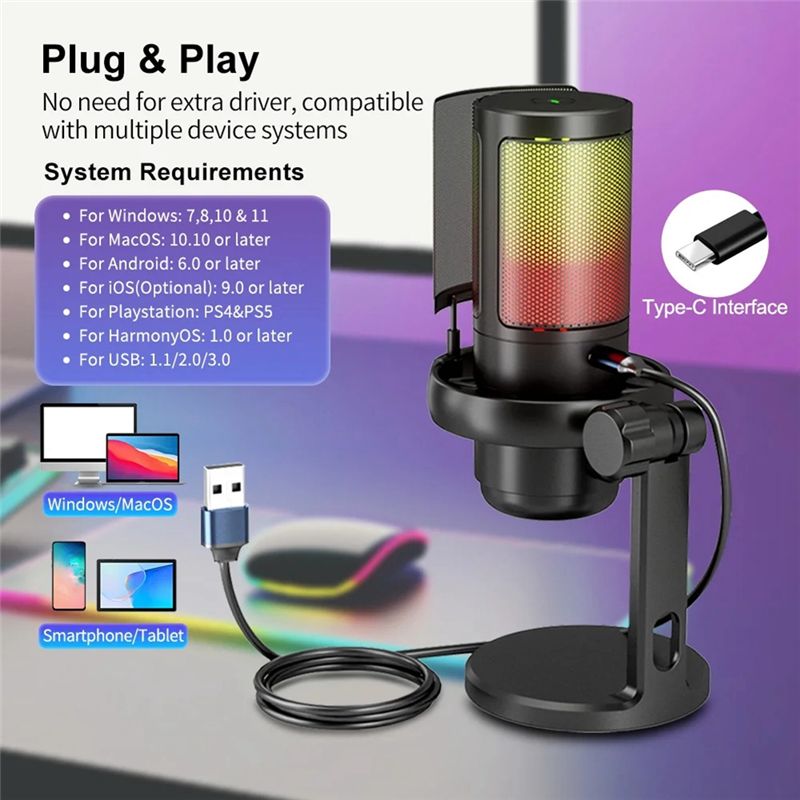 AY14 -Mikrofon RGB Gaming, Mik - Gaming Headset With Mic Rgb ulasan dan harga