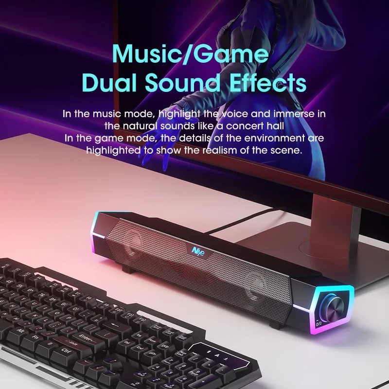 Speaker Soundbar, Speaker PC S - Rgb Computer Soundbar For Pc ulasan dan harga