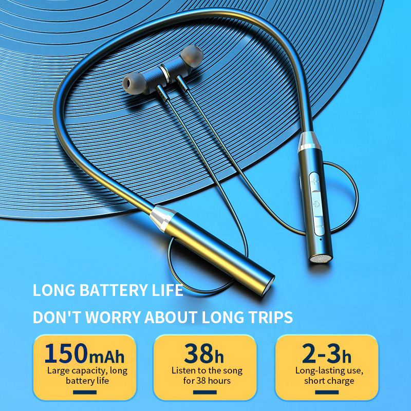 Earphone Bluetooth Nirkabel He - Magnetic Neckband Sports Earphones ulasan dan harga