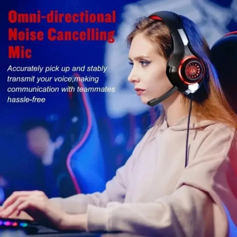 Headset Gaming Berkabel Over E - Gaming Headset With Mic Rgb ulasan dan harga