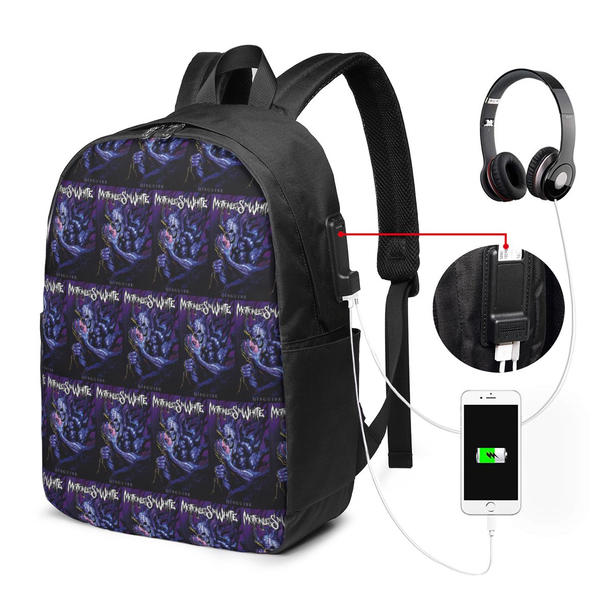Tas Ransel Putih Motionless In - Laptops ulasan dan harga