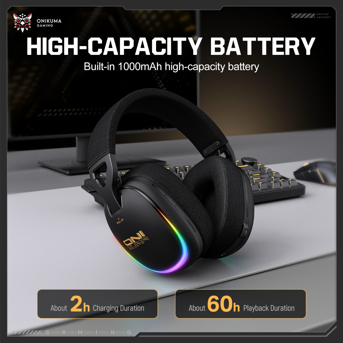 Headset Gaming ONIKUMA GT805 N - Gaming Headset With Mic Rgb ulasan dan harga