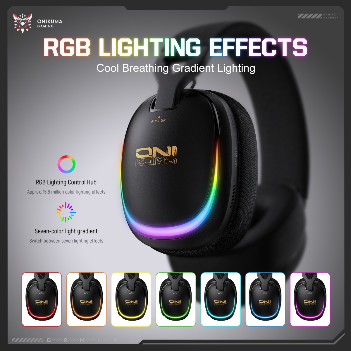 Headset Gaming ONIKUMA GT805 N - Gaming Headset With Mic Rgb ulasan dan harga