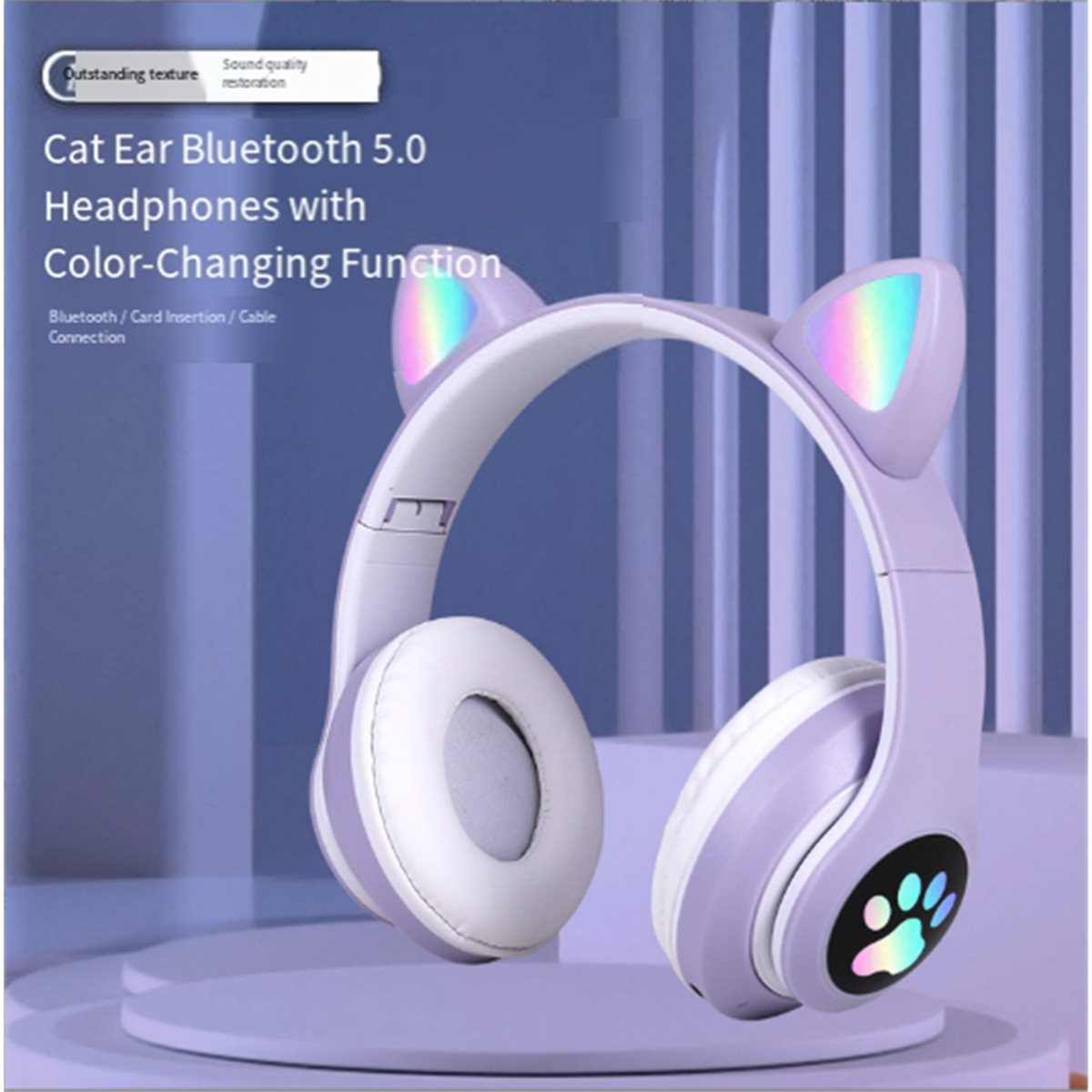 DT90 Headset Bluetooth Telinga - Cat Ear Bluetooth Headset Led ulasan dan harga
