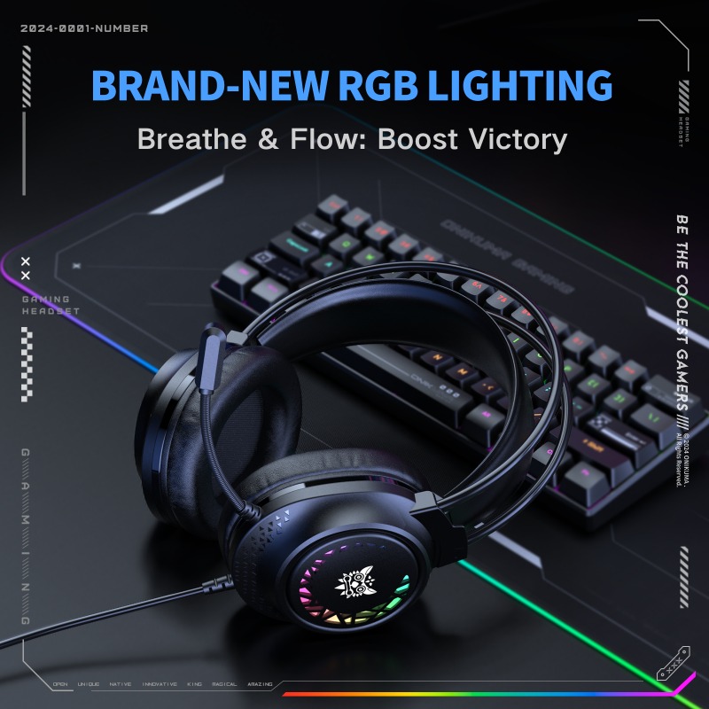 ONIKUMA X92 Headset Gaming Ber - Gaming Headset With Mic Rgb ulasan dan harga