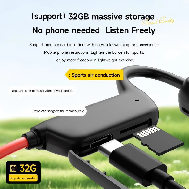 Headset Konduksi Tulang Lenovo - Bone Conduction Running Headphones ulasan dan harga