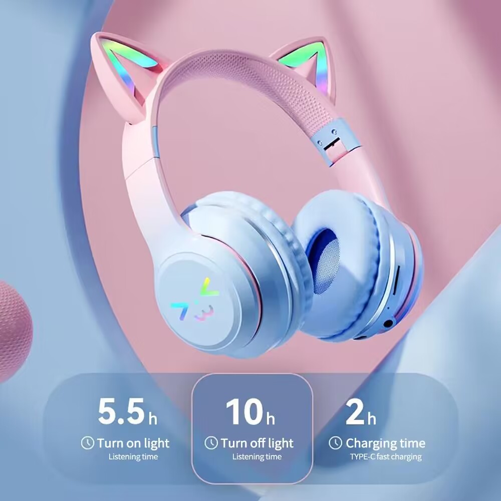 RGB earphone berkilau nirkabel - Gaming Headset With Mic Rgb ulasan dan harga