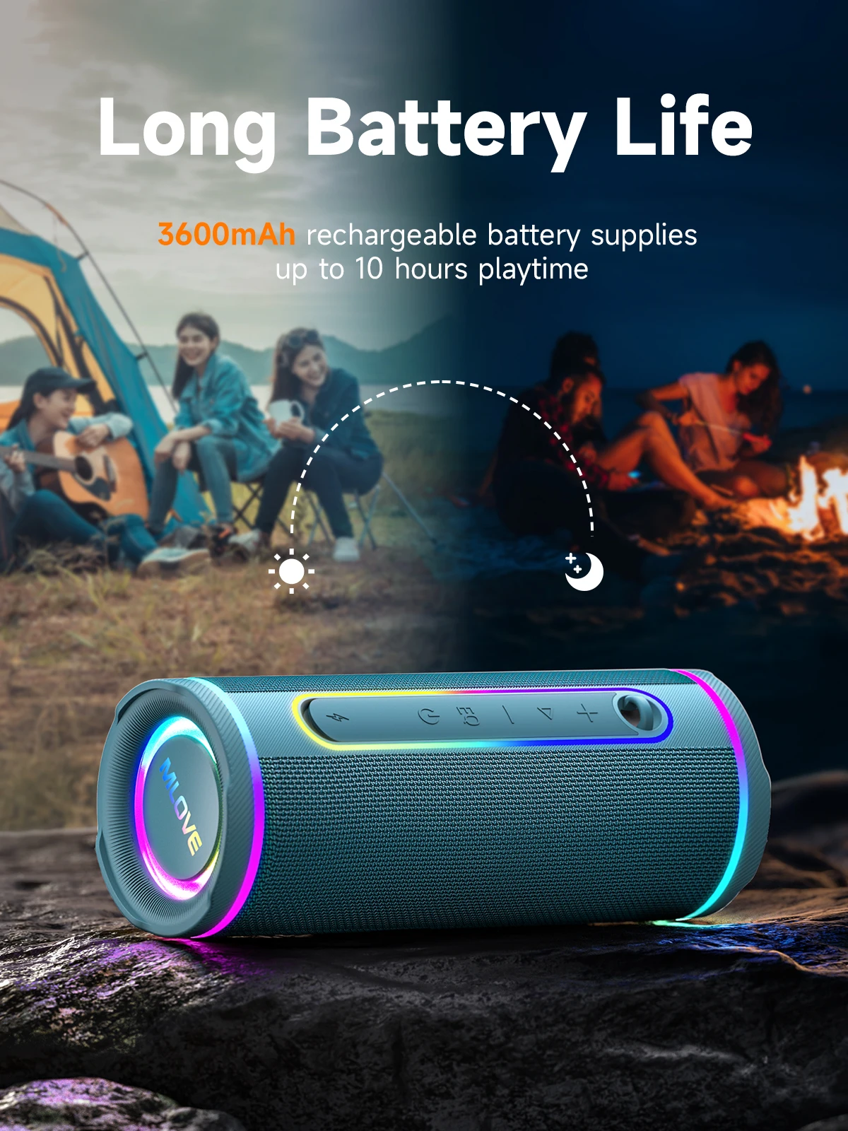 Speaker Bluetooth Portabel MLO - Portable Bluetooth Speaker Waterproof Ipx7 ulasan dan harga